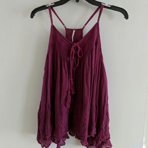 Free People - purple flowly tank sz L
